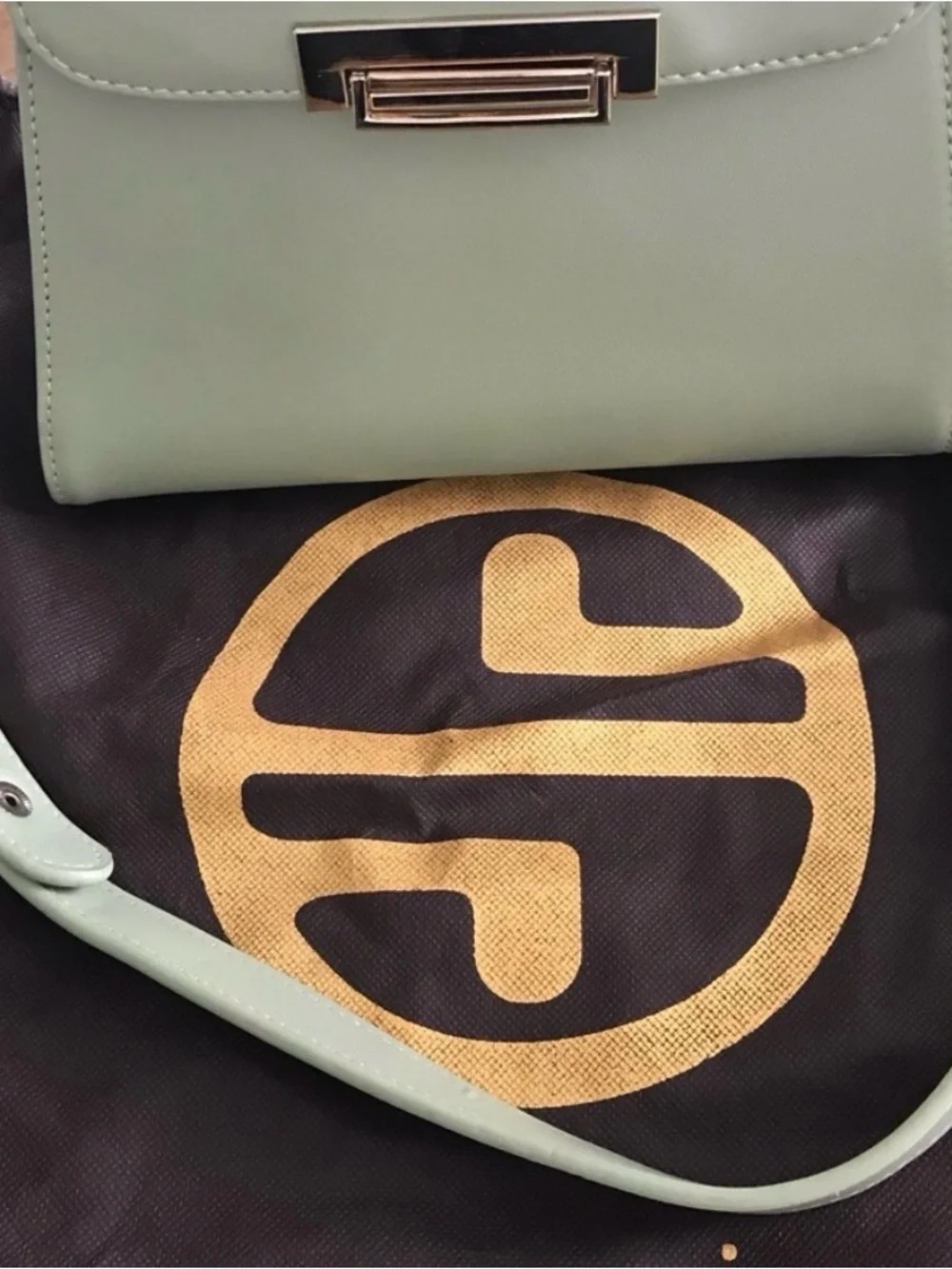 Structured Mint Green Top-Handle Satchel with Detachable Strap
